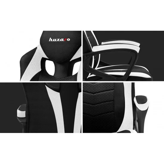 HUZARO HZ-Force 2.5 White Mesh - Gaming stol bel