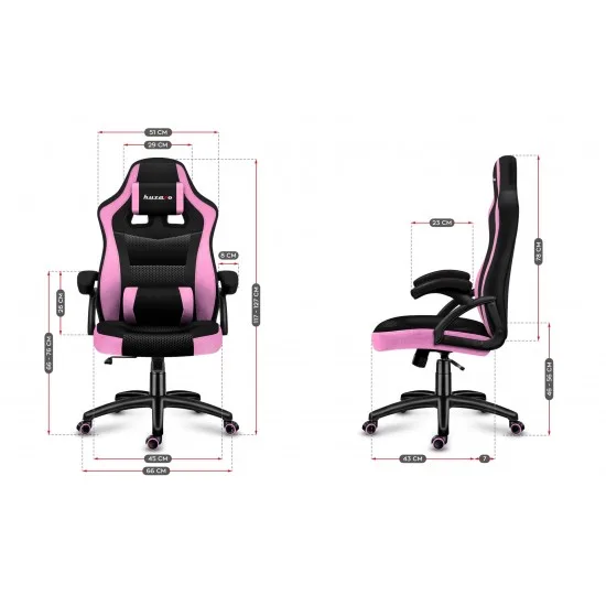 HUZARO HZ-Force 4.2 Pink Mesh - Gaming stol roza