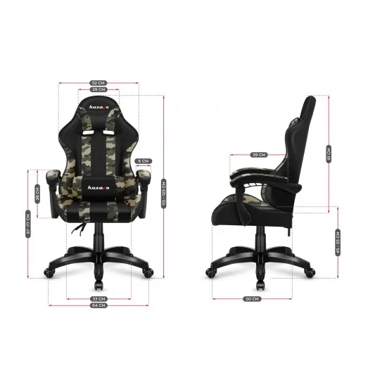 HUZARO HZ-Force 4.5 Camo Mesh - Gaming stol camo
