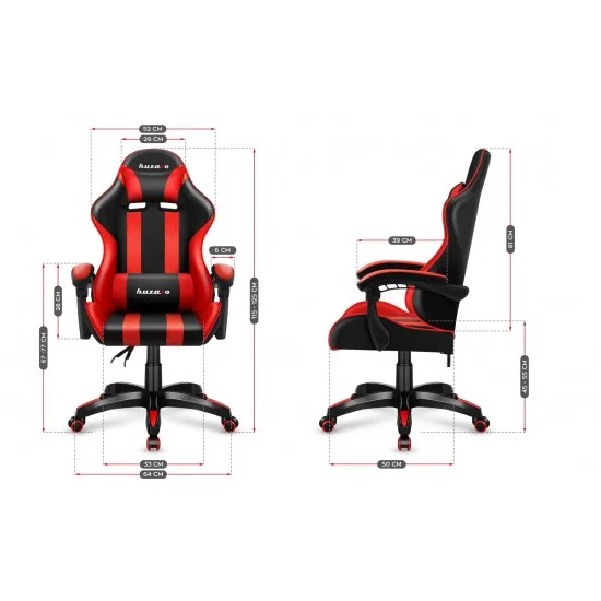 HUZARO HZ-Force 4.5 Red - Gaming stol rdeč
