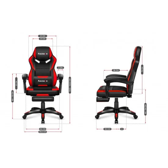 HUZARO HZ-Force 5.3 Red Mesh - Gaming stol rdeč