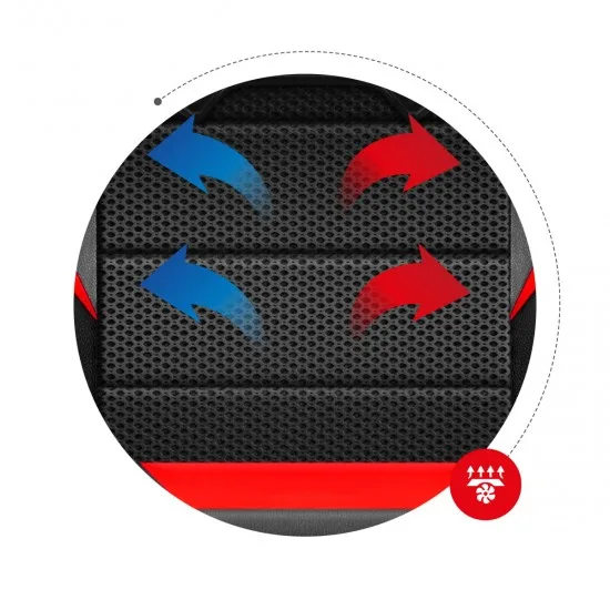 HUZARO HZ-Force 5.3 Red Mesh - Gaming stol rdeč