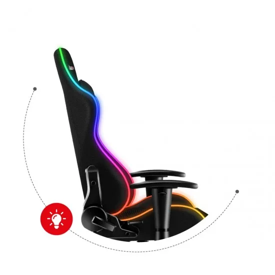HUZARO HZ-Force 6.0 RGB Mesh - Gaming stol led rgb