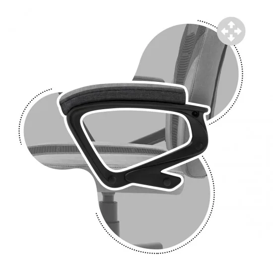 HUZARO HZ-Ranger 1.0 Grey Mesh - Gaming stol siv