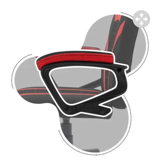 HUZARO HZ-Ranger 1.0 Red Mesh - Gaming stol rdeč