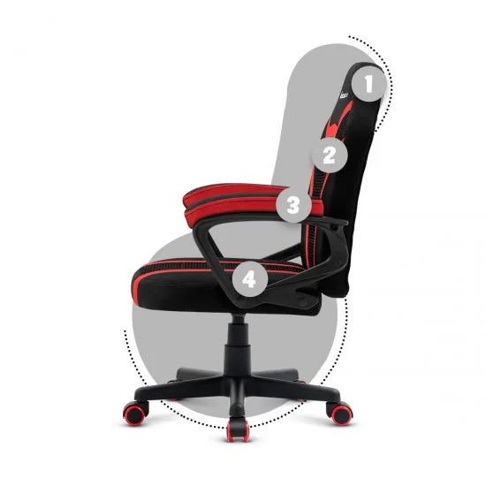 HUZARO HZ-Ranger 1.0 Red Mesh - Gaming stol rdeč
