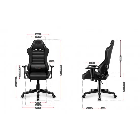 HUZARO HZ-Ranger 6.0 Black - Gaming stol črn