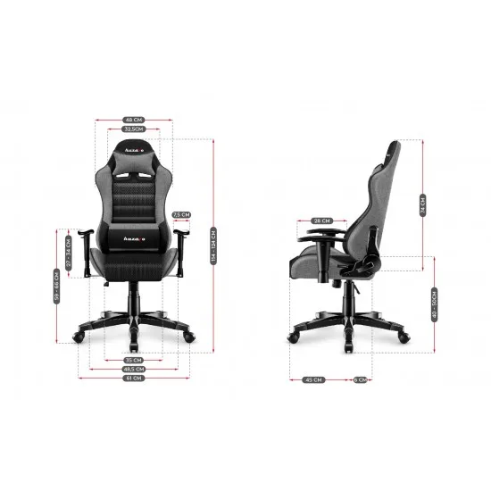 HUZARO HZ-Ranger 6.0 Grey Mesh - Gaming stol siv