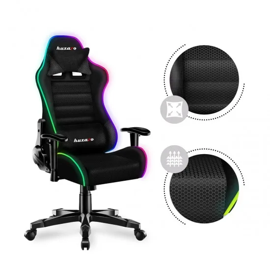 HUZARO HZ-Ranger 6.0 RGB Mesh - Gaming stol led rgb