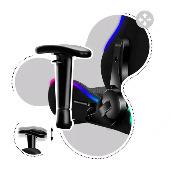 HUZARO HZ-Ranger 6.0 RGB Mesh - Gaming stol led rgb
