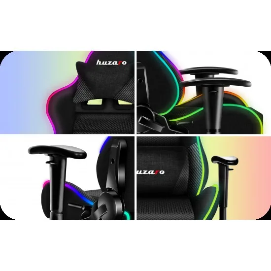 HUZARO HZ-Ranger 6.0 RGB Mesh - Gaming stol led rgb