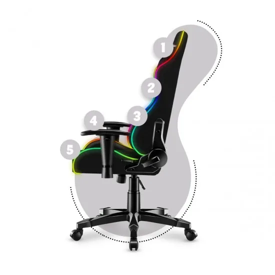 HUZARO HZ-Ranger 6.0 RGB Mesh - Gaming stol led rgb