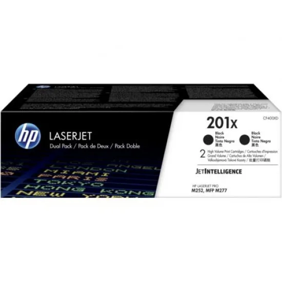 HP CF400XD - 201X (črna) dvojno pakiranje - Original toner