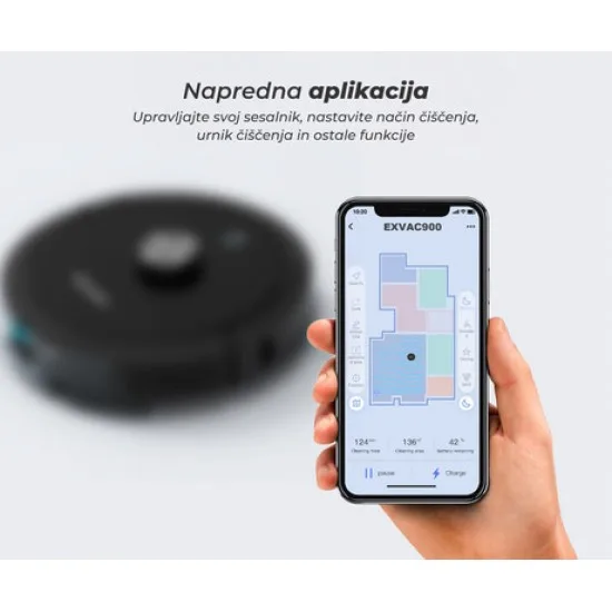 MAMIBOT EXVAC900S črn - Robotski sesalnik