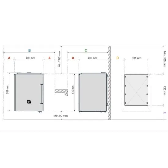 HUUM Core Wall Combi - Električna peč za savno, 6 kW