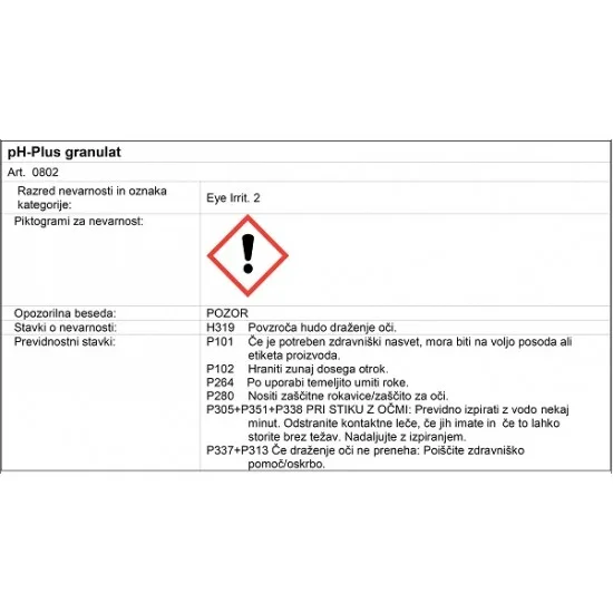 CHEMOFORM - pH plus granulat 1 kg
