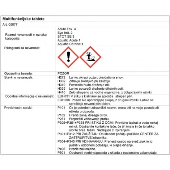 CHEMOFORM - Multifunkcijske tablete 1 kg