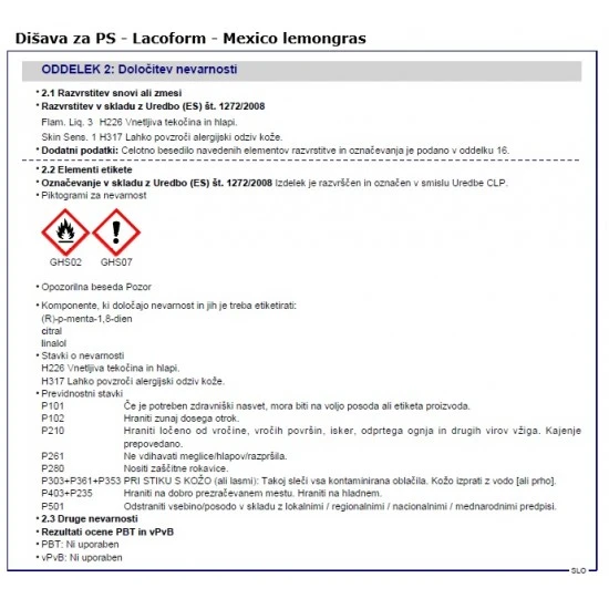 LACOFORM Mexico lemongras - Dišava za savno