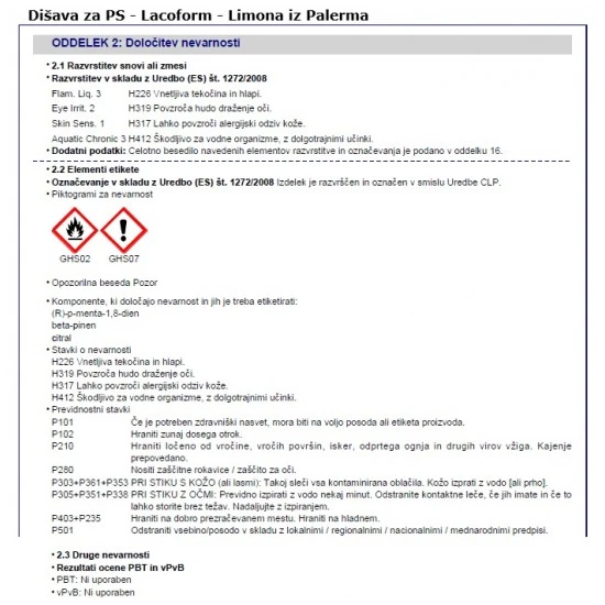 LACOFORM Limona iz Palerma - Dišava za savno