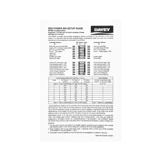 Nadzorni sistem SpaPower SP800