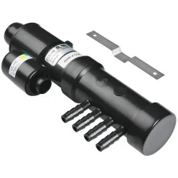 Kolektor, 1" M, 4 priključki 3/8" M+ rebrast
