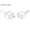 HydroQuip AMP na mini J&J adapterski kabel - 2-stopenjska črpalka tipa 1
