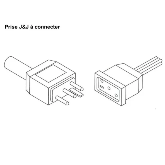 HydroQuip AMP na mini J&J adapterski kabel - 2-stopenjska črpalka tipa 1