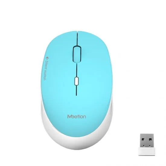 Meetion R570 cyan - Tiha brezžična miška