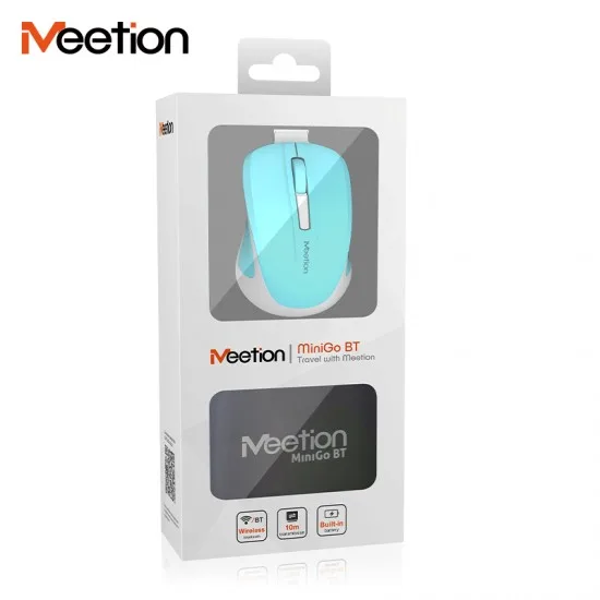 Meetion MiniGo BT cyan - Brezžična miška