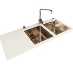 SINK SOLUTION X LINE 1160*540 BELA - Pomivalno korito z odcejalnikom levo