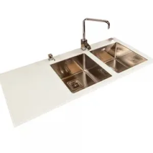 SINK SOLUTION X LINE 1160*540 BELA - Pomivalno korito z odcejalnikom levo