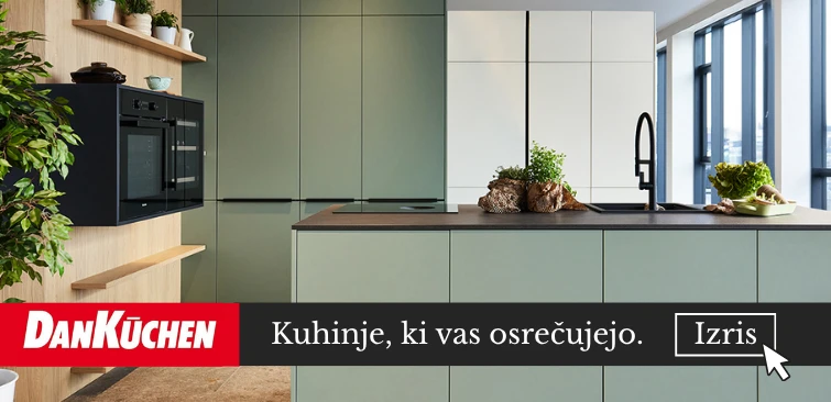 Kuhinja Dankuchen v zeleni barvi