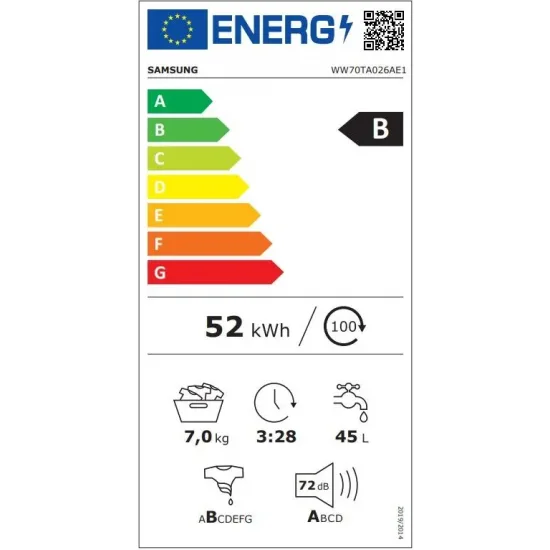 SAMSUNG WW70TA026AE1LE - Pralni stroj s sprednjim polnenjem