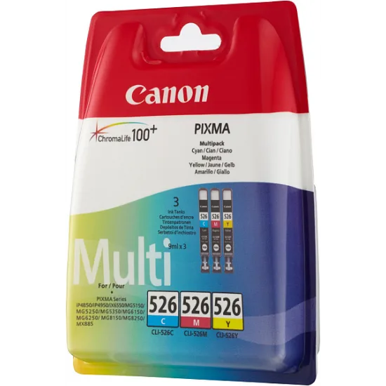 Canon CLI-526 Z (modra-škrlatna-rumena) - Original komplet kartuš