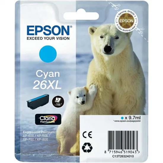 Epson 26 XL (C13T26324010) (modra) - Original kartuša