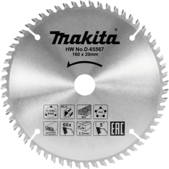 MAKITA D-65589 - Žagin list TCT