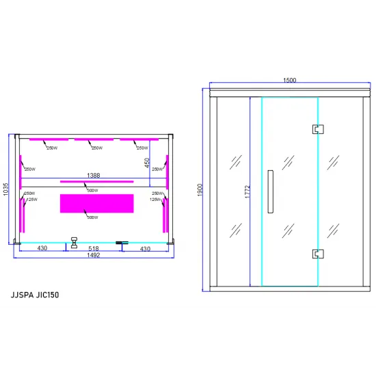 JJSPA JIC150 - Infrardeča savna