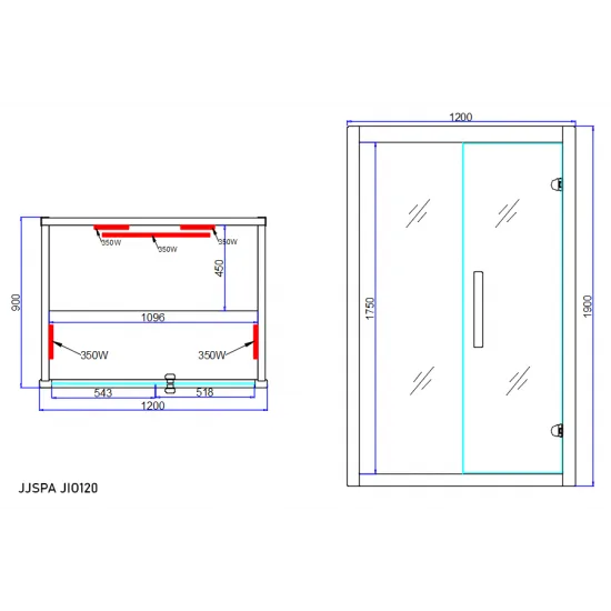 JJSPA JIO120 - Infrardeča savna