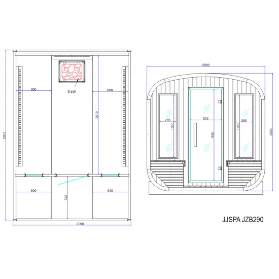 JJSPA JZB290 - Zunanja bio solna savna