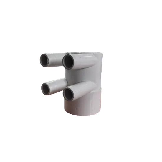 JJSPA TP-3074 - 2" F razdelilnik, 4 priključkov 3/4" M+ rebrasto