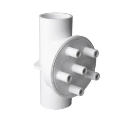 1" F/F razdelilnik, 6 vrat 3/8" M+