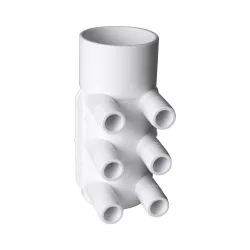 JJSPA TP-0130 - 2" F razdelilnik, 6 priključkov 3/4" M+ rebrasto