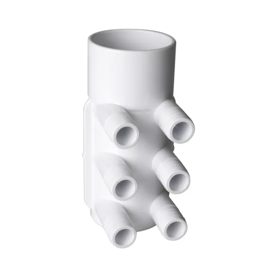 JJSPA TP-0130 - 2" F razdelilnik, 6 priključkov 3/4" M+ rebrasto