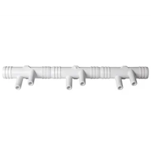 3/4" M+ rebrasti razdelilnik, 6 priključkov 3/8" M+